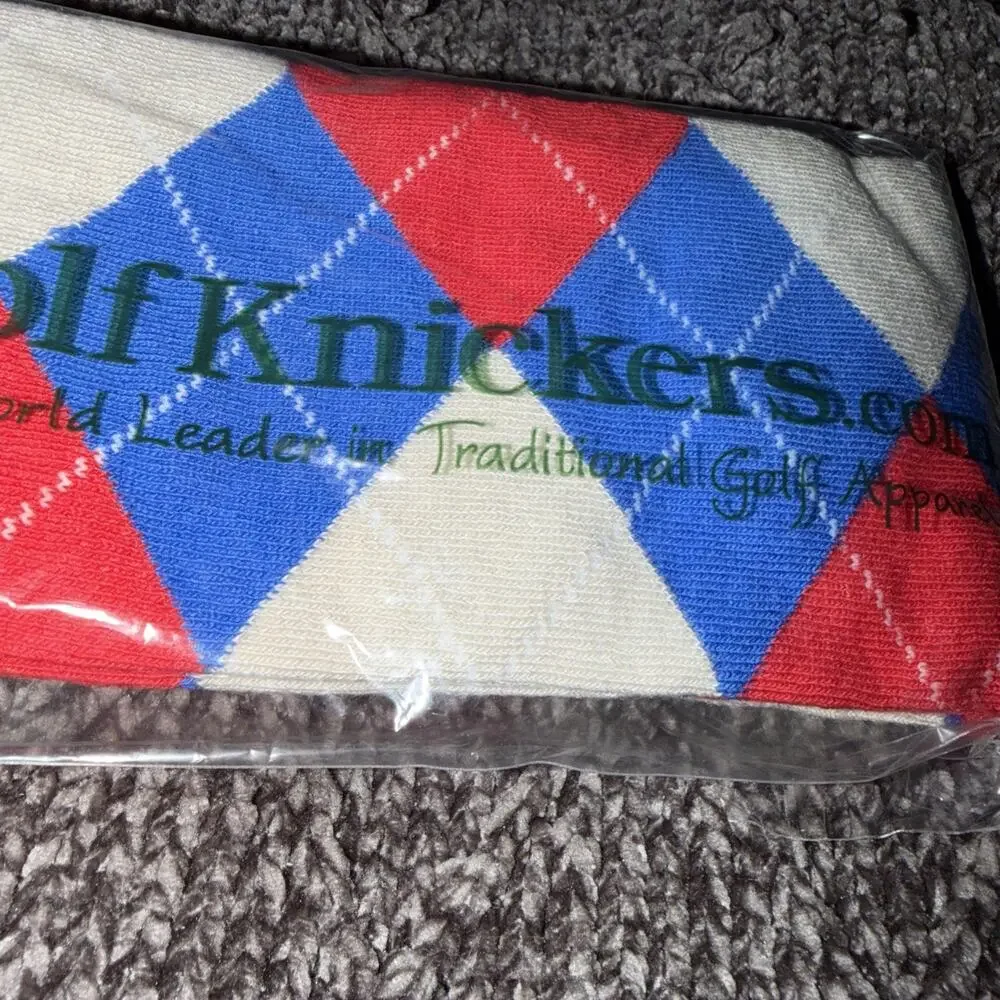 Golf Knickers Colorful Knee High Argyle Cotton Socks For Men Red Gray Blue New
